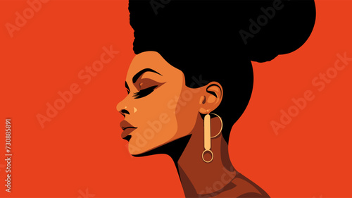 Vector illustration celebrating Black History Month through a bold and expressive design  incorporating iconic figures  cultural elements  and a visually dynamic composition that highlights the