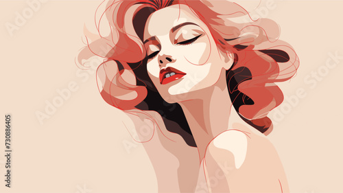 Abstract women empowerment vector scene with a contemporary aesthetic  using clean lines  bold strokes  and modern design elements in a visually dynamic and emotionally resonant composition. simple