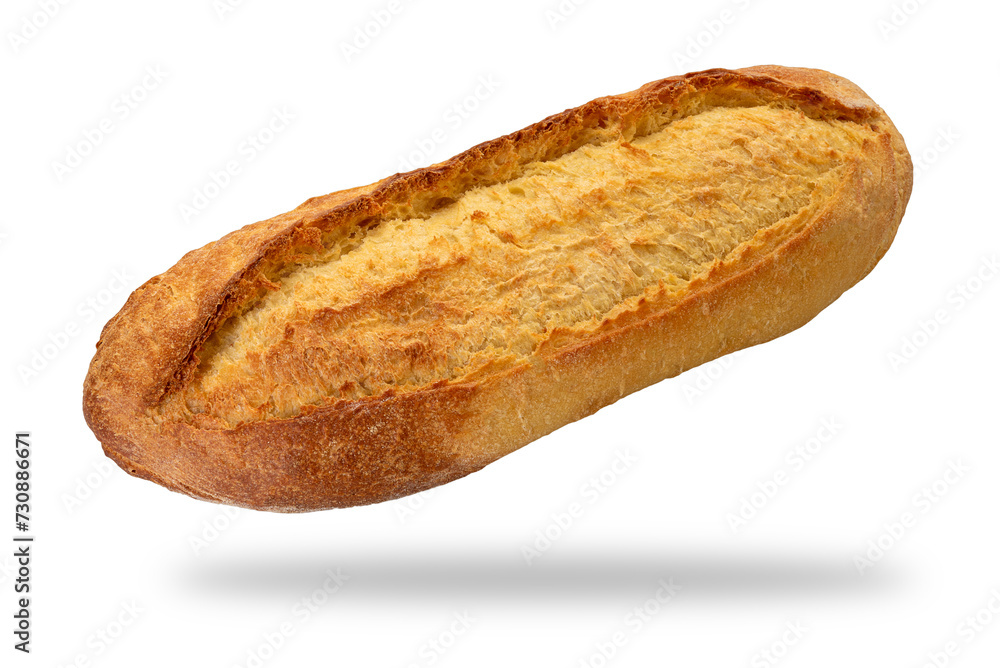Loaf of durum wheat semolina bread or ciabatta bread isolated Loaf of durum wheat semolina bread or ciabatta bread isolated