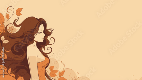 Girl power-themed vector illustration with a rustic charm using warm earthy tones hand-drawn details and empowering symbols for a visually dynamic and emotionally resonant representation of