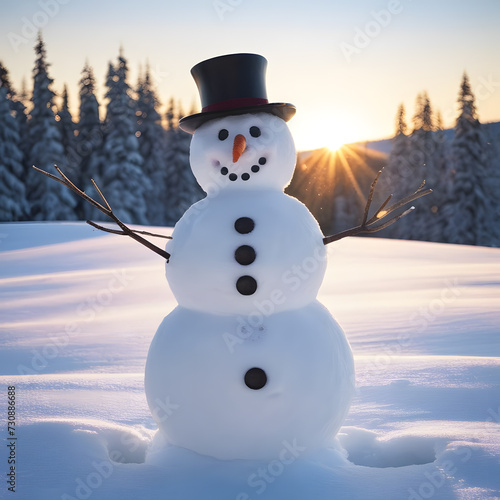 Snowman, ai-generatet © Dr. N. Lange