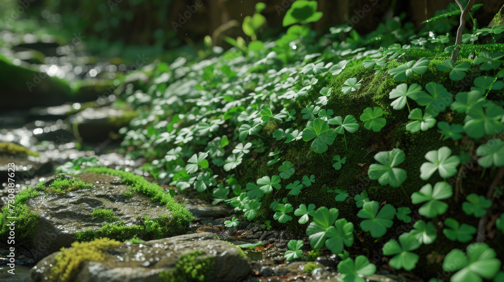 Stream in Lush Green Forest Stream in Lush Green Forest