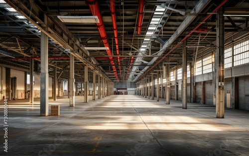Ceiling air ventilation in a big warehouse