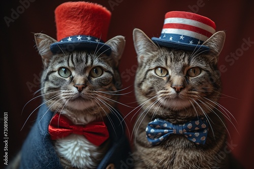 Holiday Hats: Celebrate the 4th of July with these patriotic kitties Generative AI