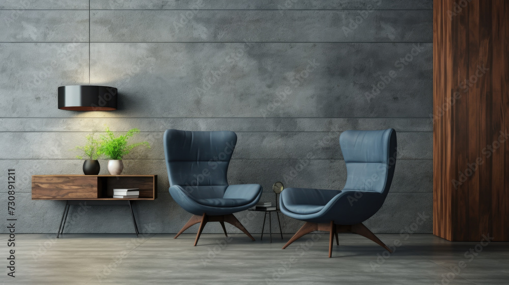 Living Room with Chairs and Side Table