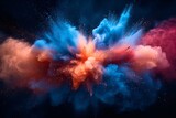 Colorful Explosion of Painted Powder: A Blend of Art and Science Generative AI