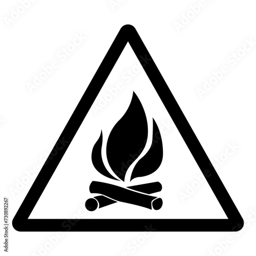 Campfire Symbol Sign, Vector Illustration, Isolate On White Background Label .EPS10