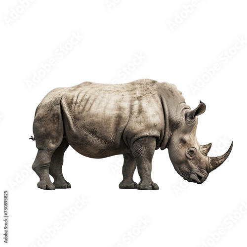 Rhinoceros on isolated background