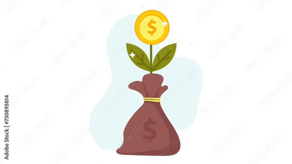 animated video Business growth philosophy with plants symbolizing progress and development animated video Business growth philosophy with plants symbolizing progress and development