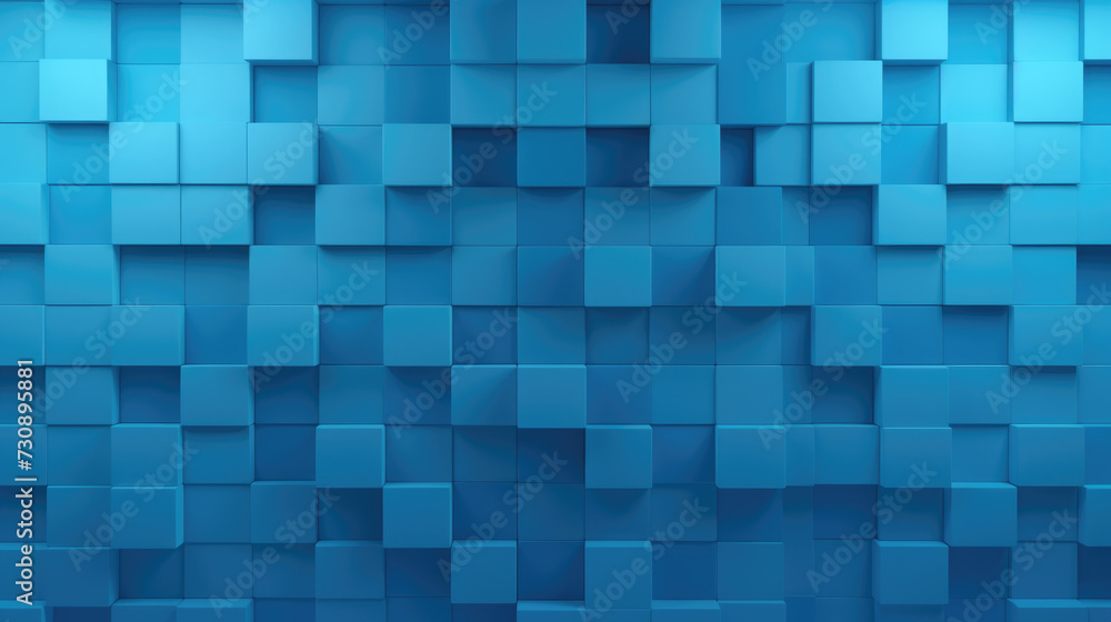 Blue Cube Wall