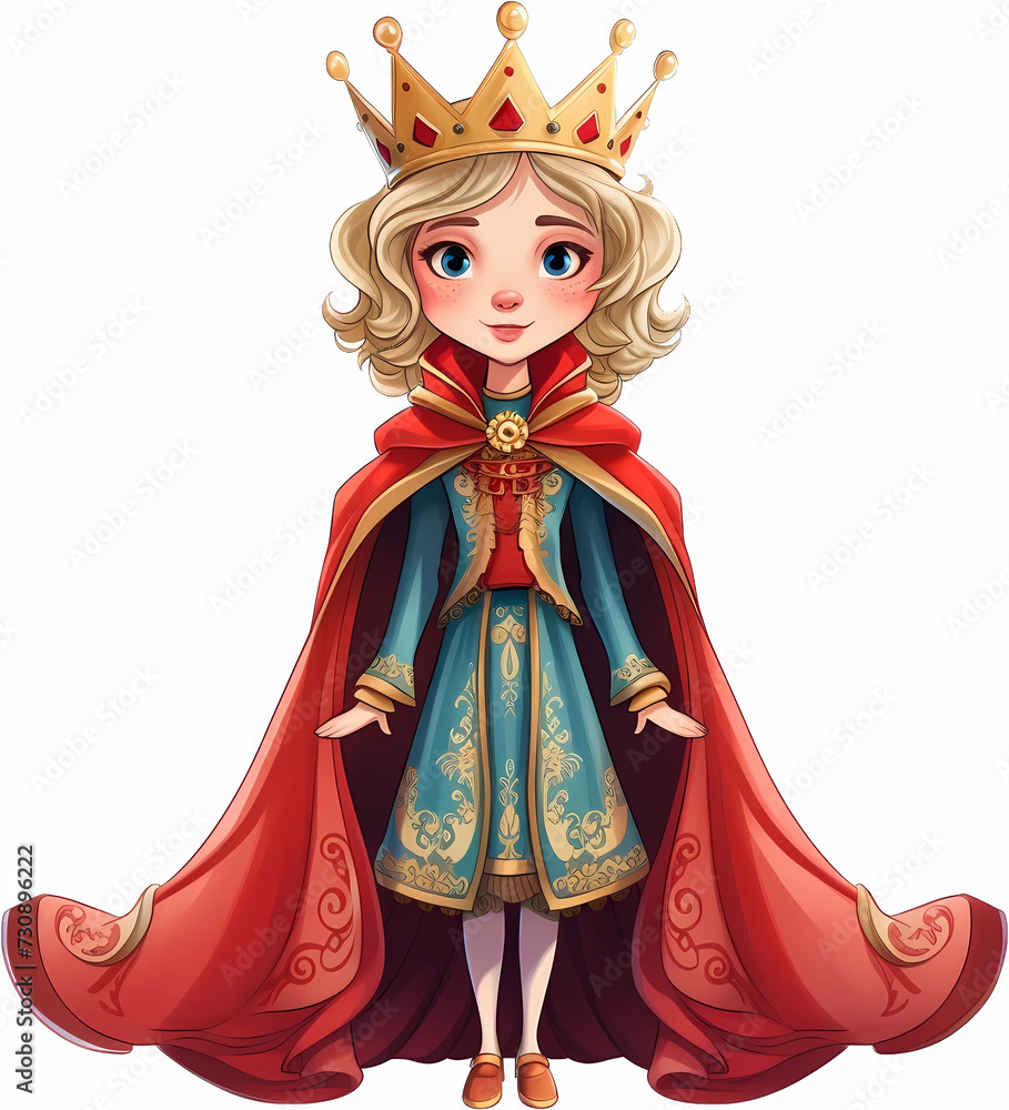 princess with a magic wand illustration 