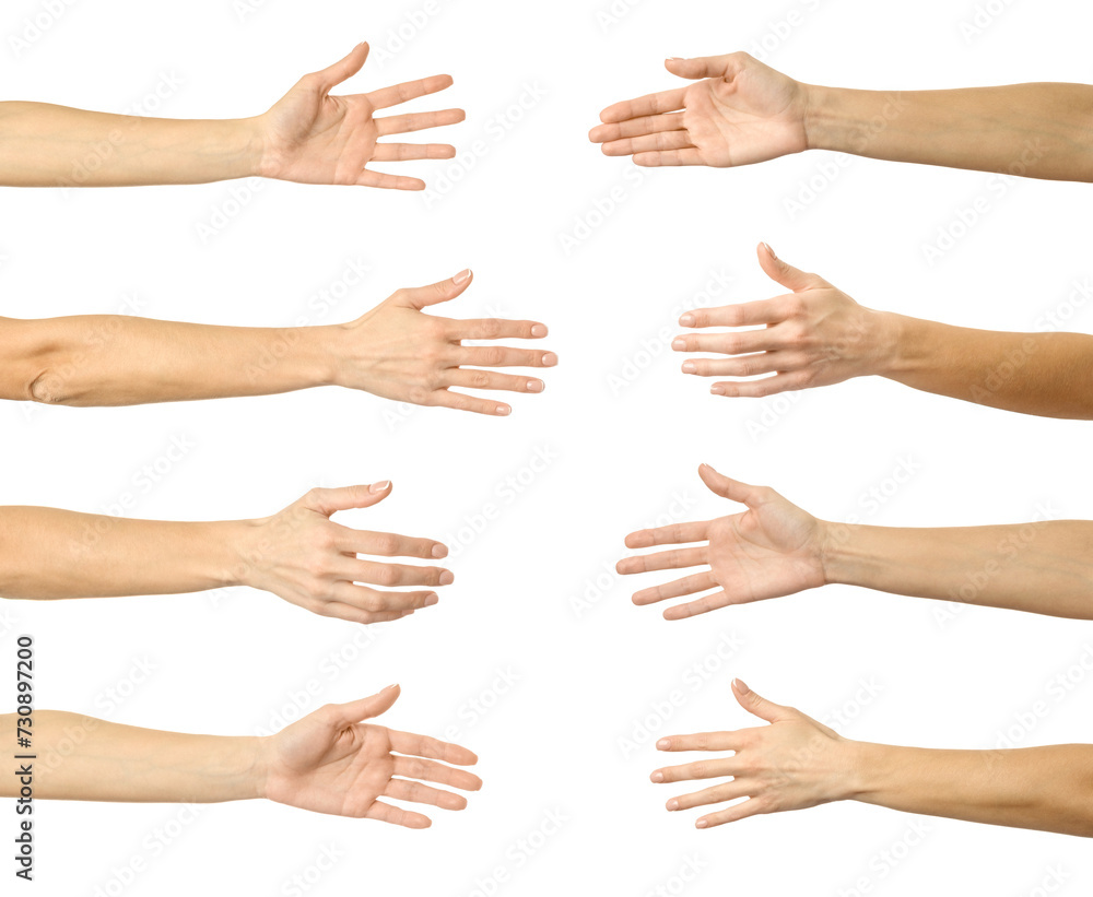 Giving a hand. Multiple images set of female caucasian hand with french manicure showing Giving a hand gesture Giving a hand. Multiple images set of female caucasian hand with french manicure showing Giving a hand gesture