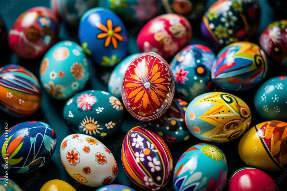 easter eggs in a nest easter eggs in a nest