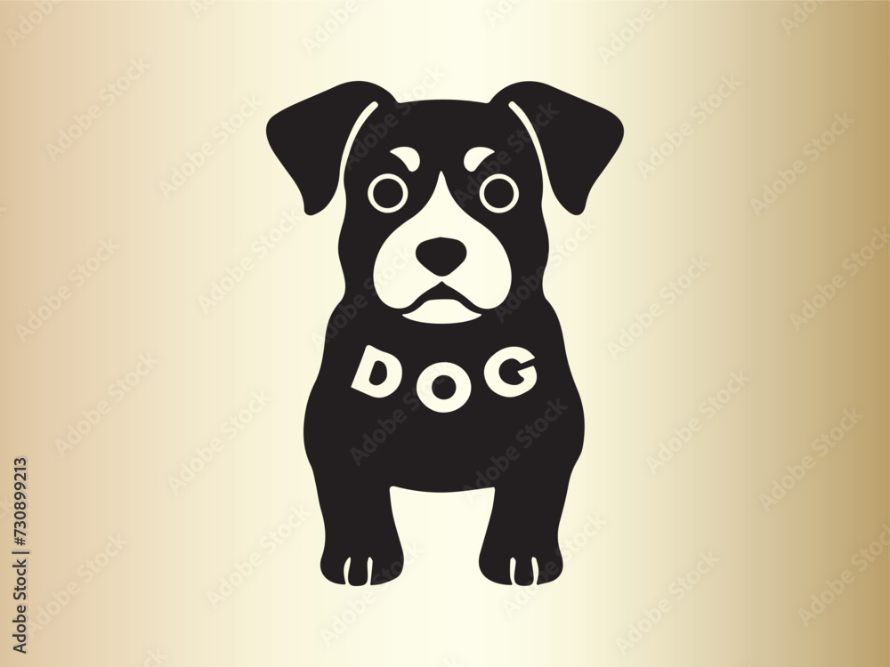 Dog logo design icon symbol vector illustration.
