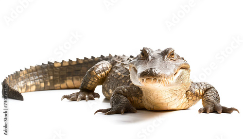 Krokodil isoliert auf wei  en Hintergrund  Freisteller