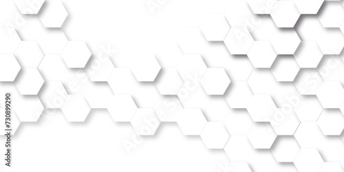 Abstract background with hexagon, modern abstract vector polygonal pattern. Futuristic abstract honeycomb technology white background. Luxury white hexagon pattern.