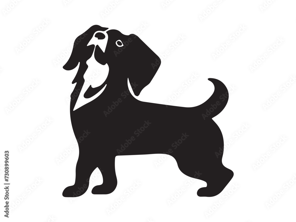 Dog logo design icon symbol vector illustration.