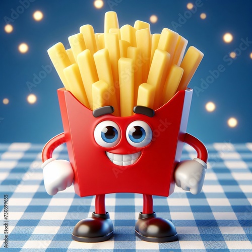 french fries character generative ai