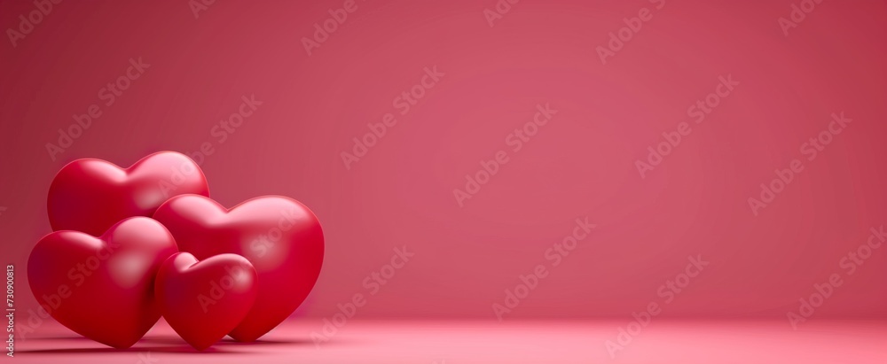 heart on a red background