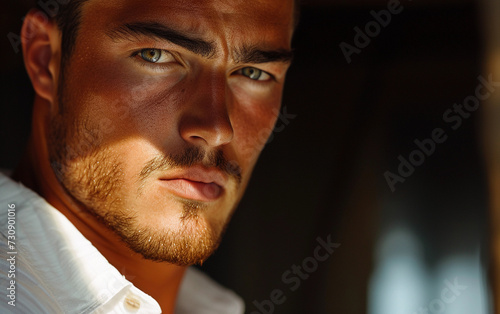 Close Up Portrait of a Person Wearing a White Shirt