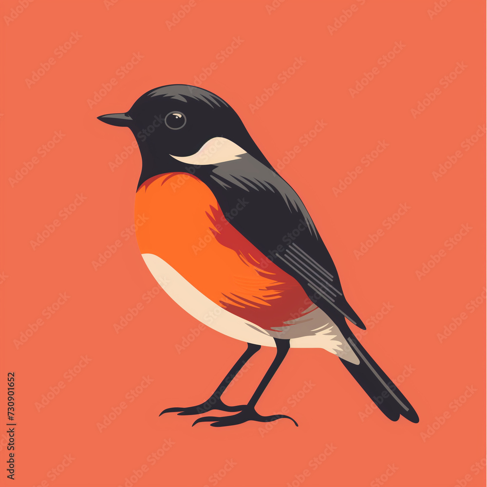 Fototapeta premium Beautiful bird in flat vector design