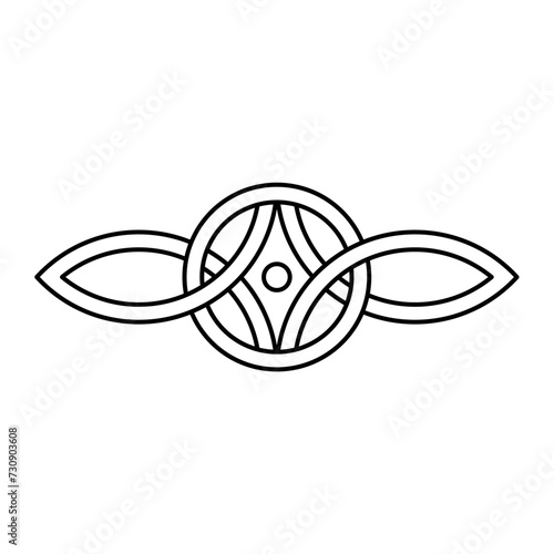 Celtic style interlaced pattern isolated vector. The Serch Bythol Design. Nordic symbol. Celtic friendship symbol.