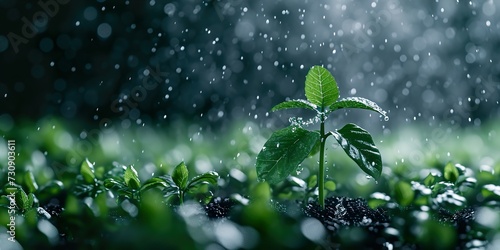 water drops on a leaf