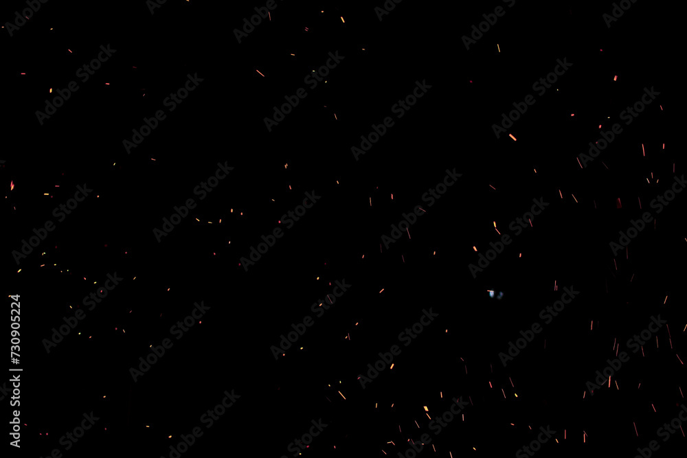 bonfire spark in the dark sky in night, shallow focus bonfire spark in the dark sky in night, shallow focus