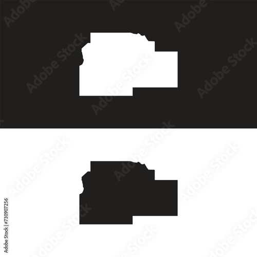 Lincoln Parish, Louisiana. Map on rubber stamp with banner