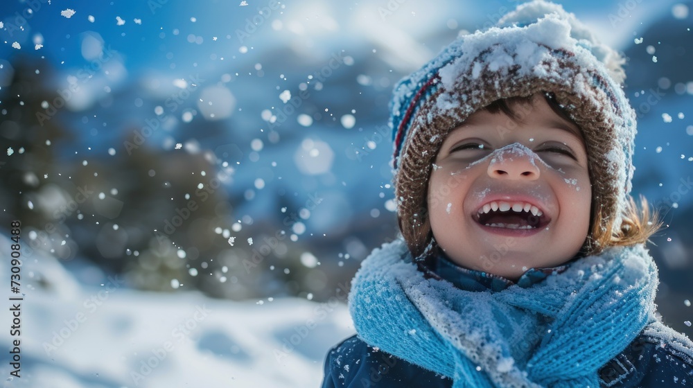 Children enjoying fun winter sports Children enjoying fun winter sports