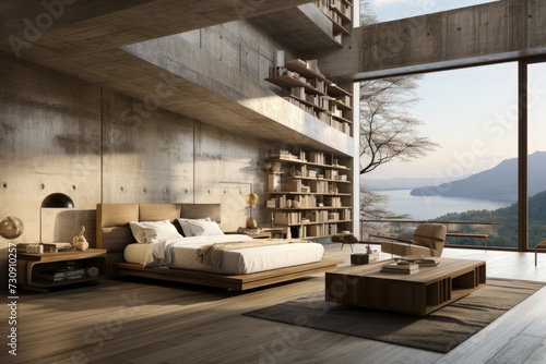 A minimalist, concrete urban apartment
