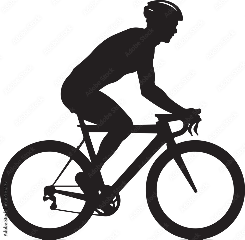 Fototapeta premium Cyclist silhouette vector illustration