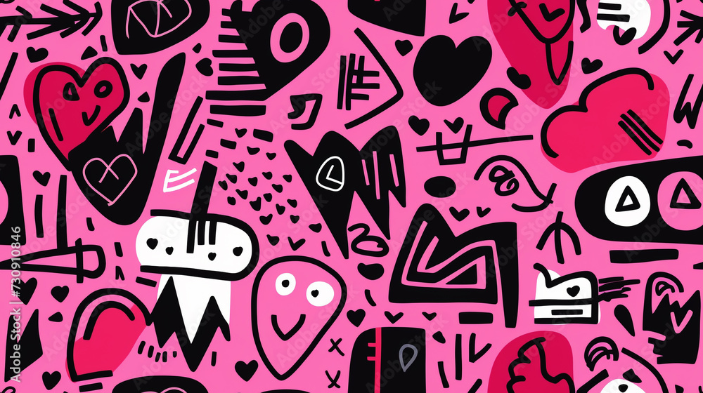 Seamless repetitive pattern abstract illustration of heart figures. Wallpaper. Background. Seamless repetitive pattern abstract illustration of heart figures. Wallpaper. Background.