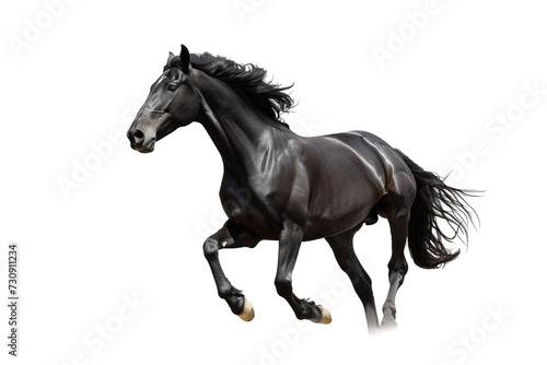 Black Horse on transparent background © AIstudio1