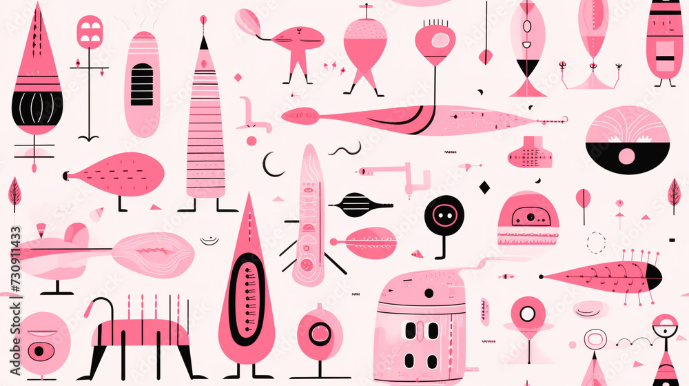 Seamless repetitive pattern abstract illustration of space figures. Wallpaper. Background. Seamless repetitive pattern abstract illustration of space figures. Wallpaper. Background.