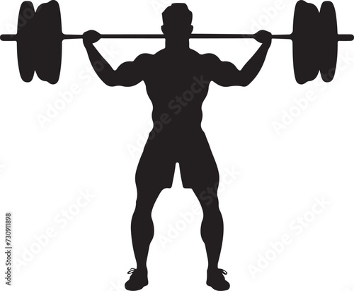 Weight Lifting Silhouette vector illustration