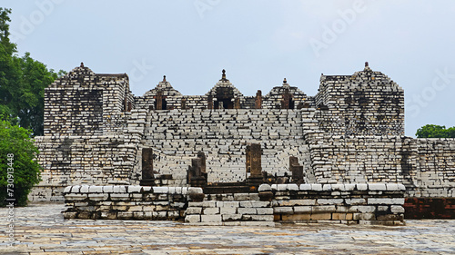 Front View of Surang Tila Temple, built With Dress Stone Blocks. Sirpur, Mahasamund, Chhattisgarh, India. photo