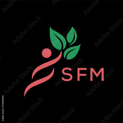 SFM logo design template vector. SFM Business abstract connection vector logo. SFM icon circle logotype. 