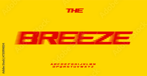 Dynamic creative letters, motion wide italic race font for bold modern logo, motion headline emphasis, contemporary typography, sport and automotive design. Vector typeset.