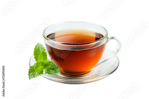 Relishing a Cup of Tea on transparent background