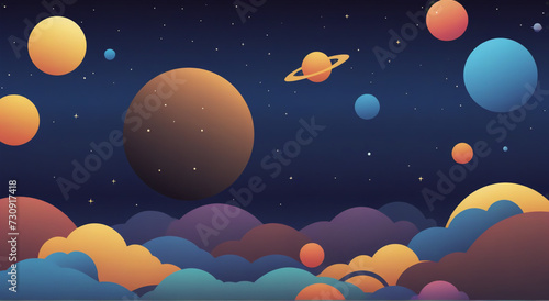 background with planets