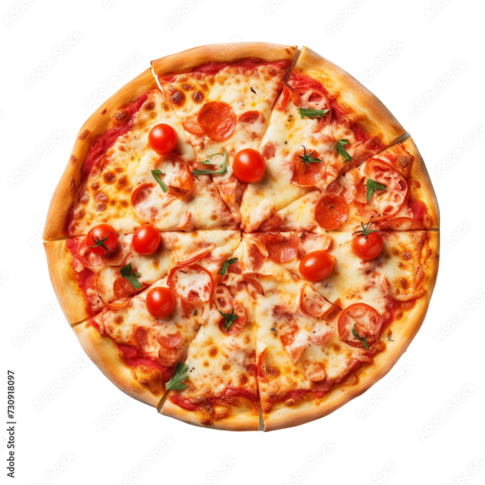 pizza isolated on white background. With clipping path. 