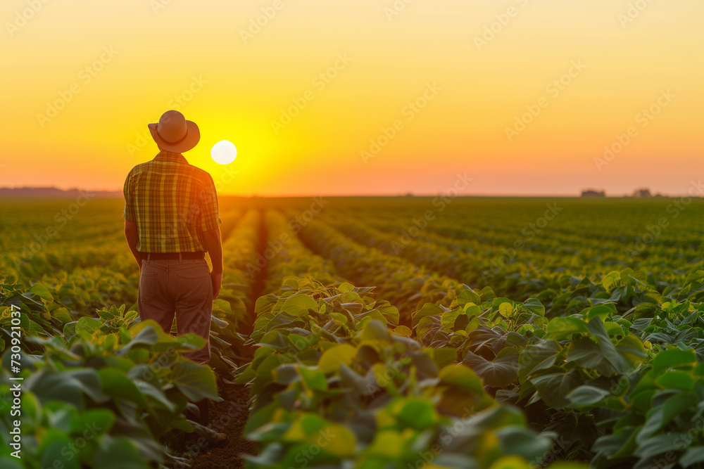Fototapeta premium person in a field