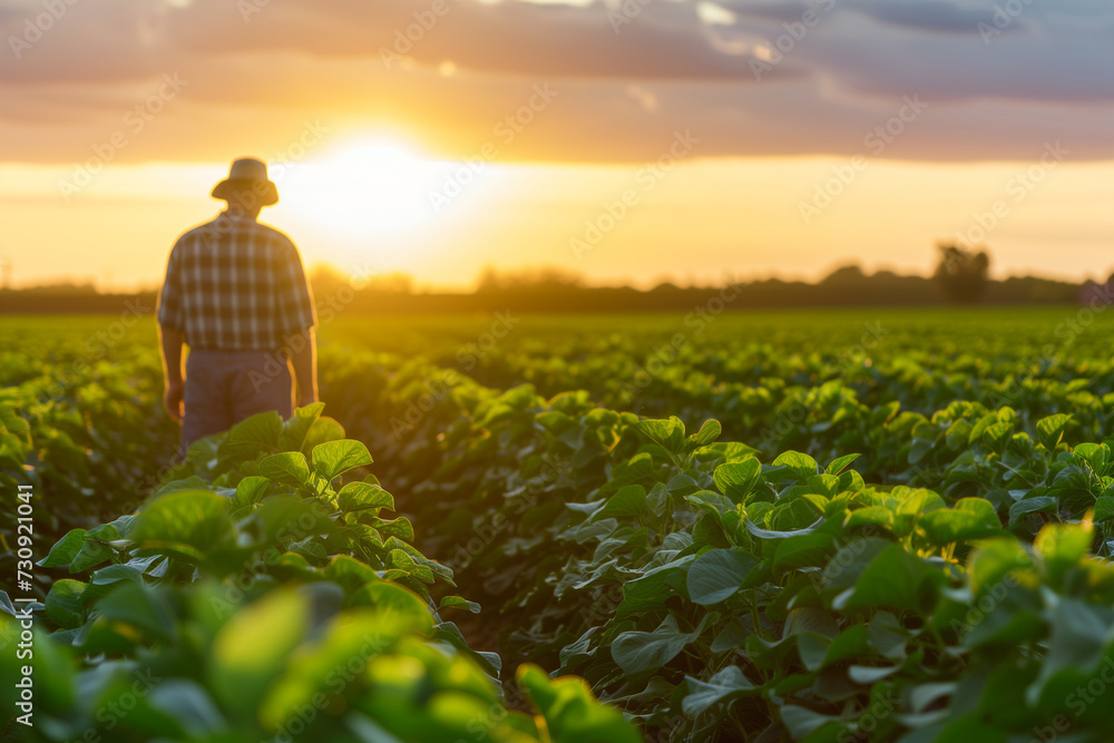 Fototapeta premium farmer in field