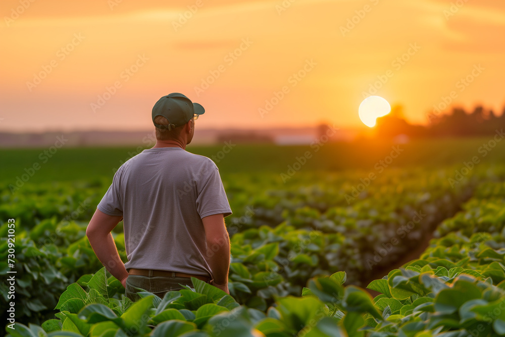 Fototapeta premium person in a field