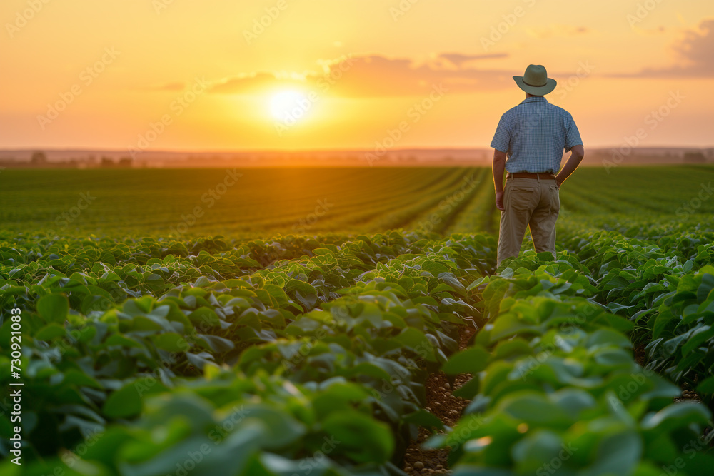 Fototapeta premium farmer on a field