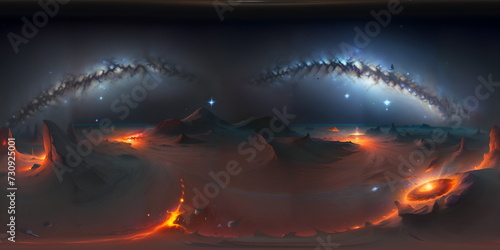 stars and galaxy background 360 panoramic - generative ai, üretken yapay zeka