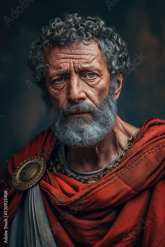 Marcus Aurelius Antoninus, roman emperor, philosopher, epitome of late stoicism, disciple of epictetus - a pivotal figure in ancient roman history and philosophy. © Alla