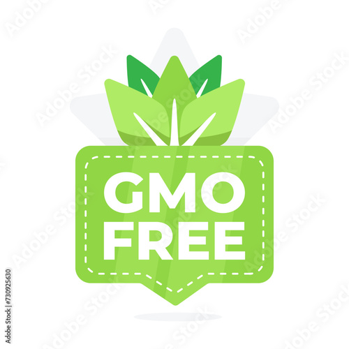Green badge with a leaf design to indicate the product is free from genetically modified organisms