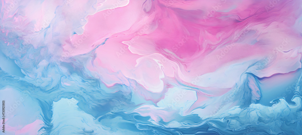 Decorative acrylic pattern pink and blue waves